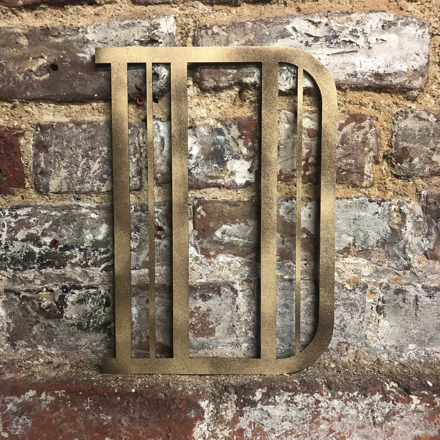 Gold Distressed 5" or 12" Art Deco Lettering A-Z 0-9