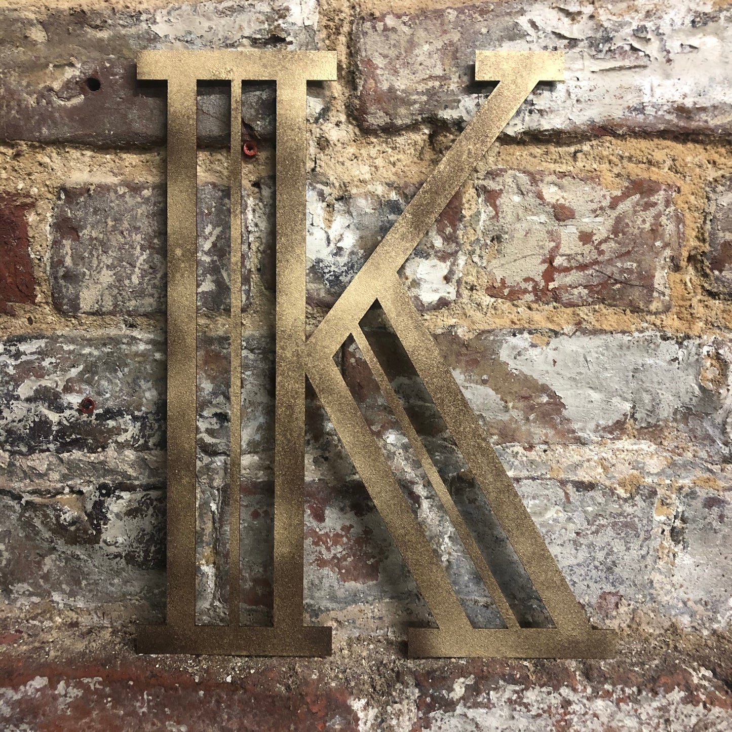 Gold Distressed 5" or 12" Art Deco Lettering A-Z 0-9