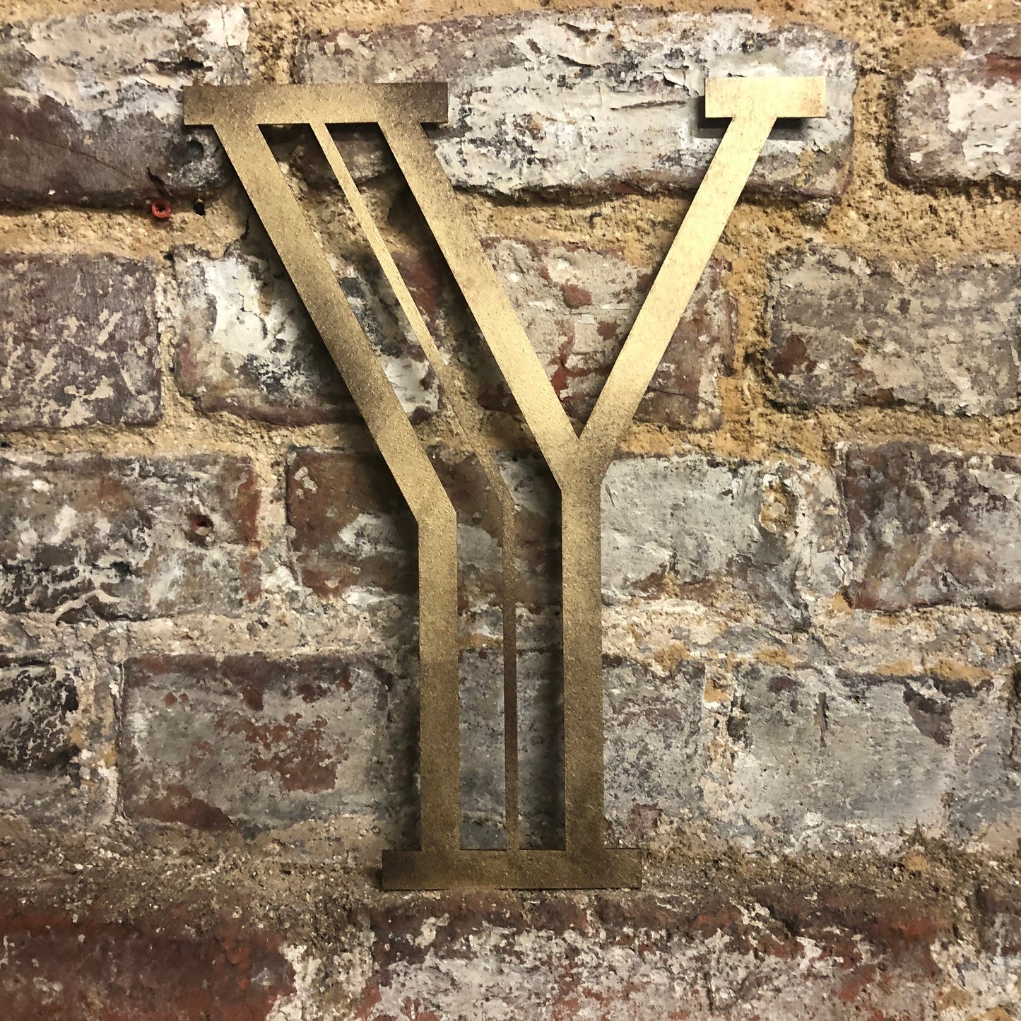 Gold Distressed 5" or 12" Art Deco Lettering A-Z 0-9