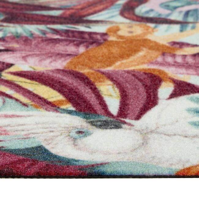 Washable Indoor Mat Tropical Design