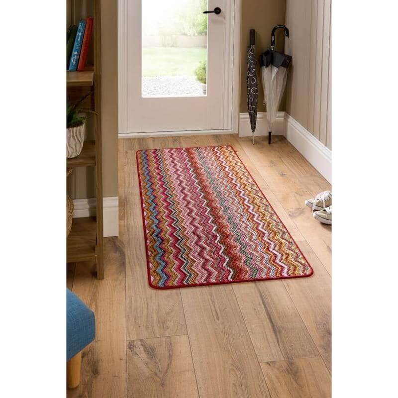 Candy Washable Indoor Mat Chevron Design