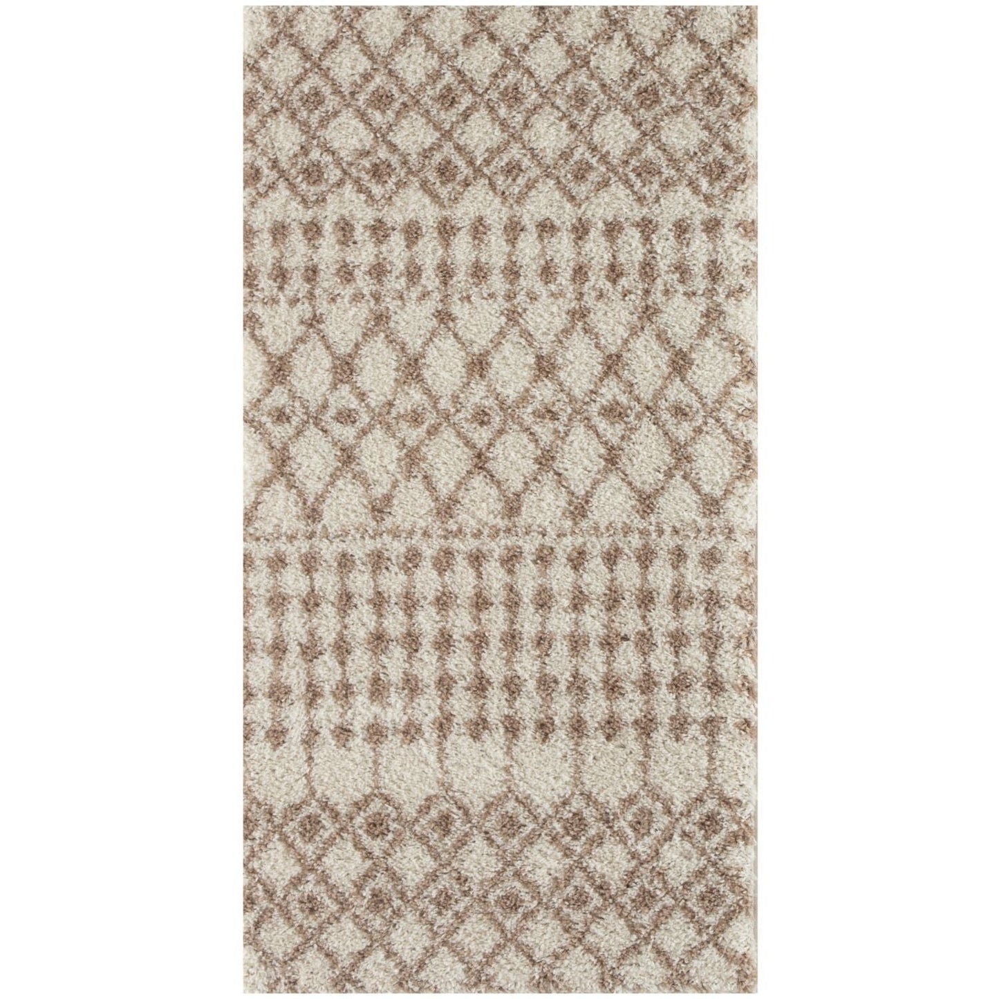 Moroccan Ivory Beige Shaggy Rug | 1030