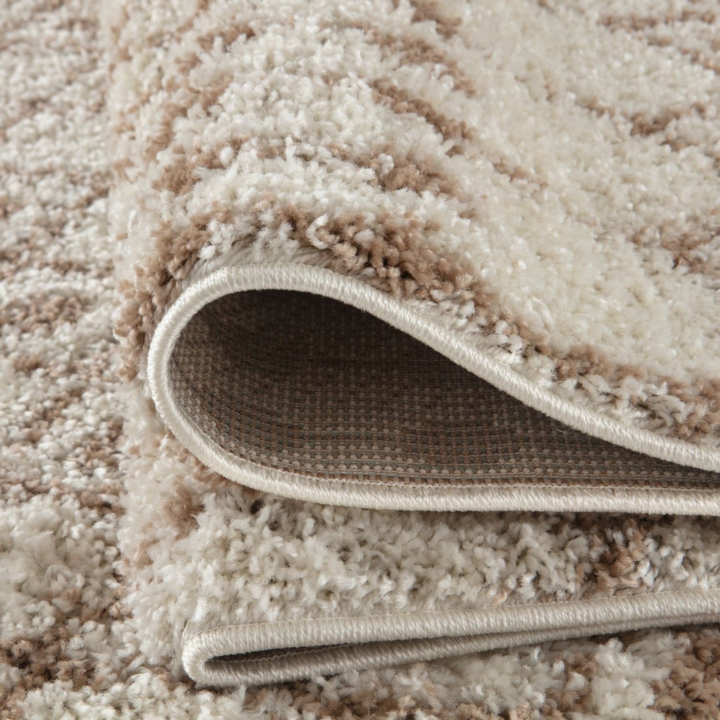 Moroccan Ivory Beige Shaggy Rug | 1030