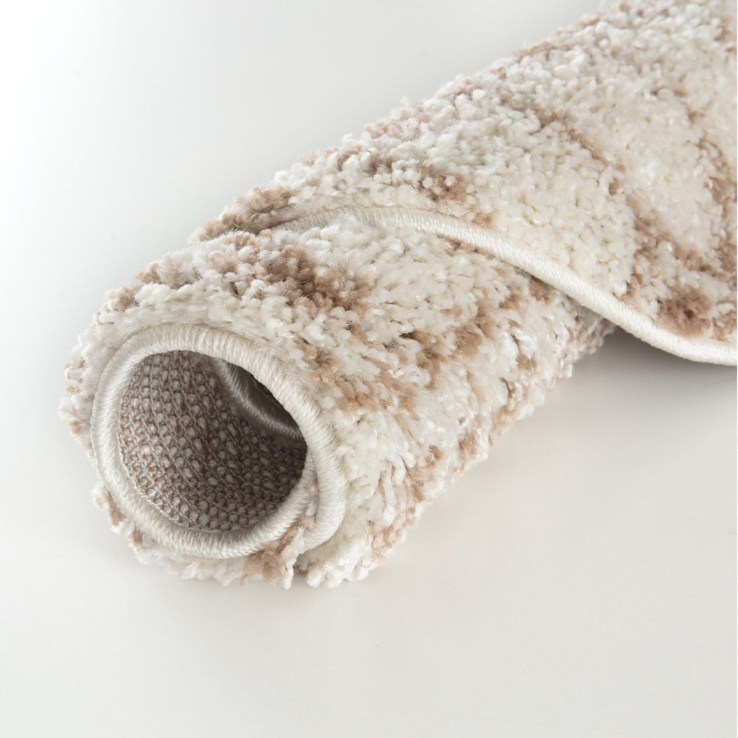 Moroccan Ivory Beige Shaggy Rug | 1030