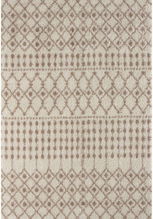 Moroccan Ivory Beige Shaggy Rug | 1030