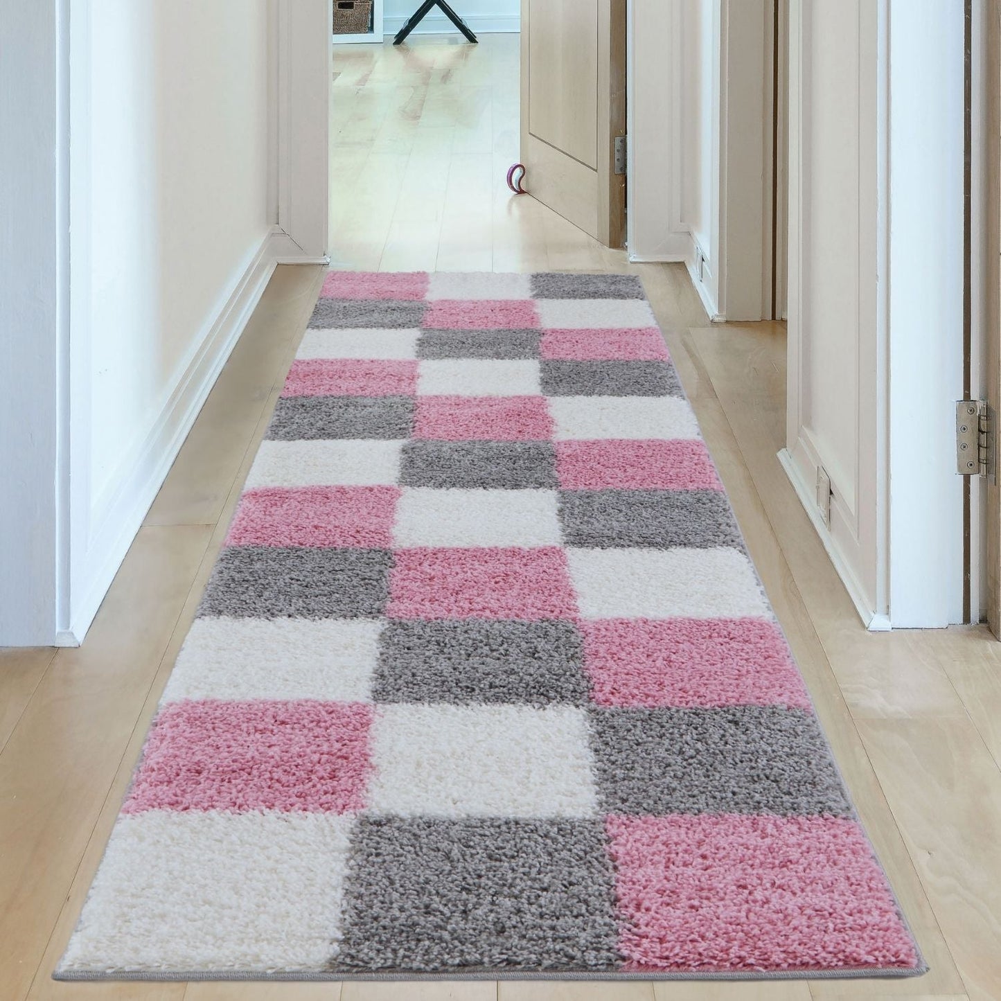 Myshaggy Geometric Pink Rug