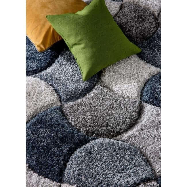 3D Carved Rug Geometric Design
