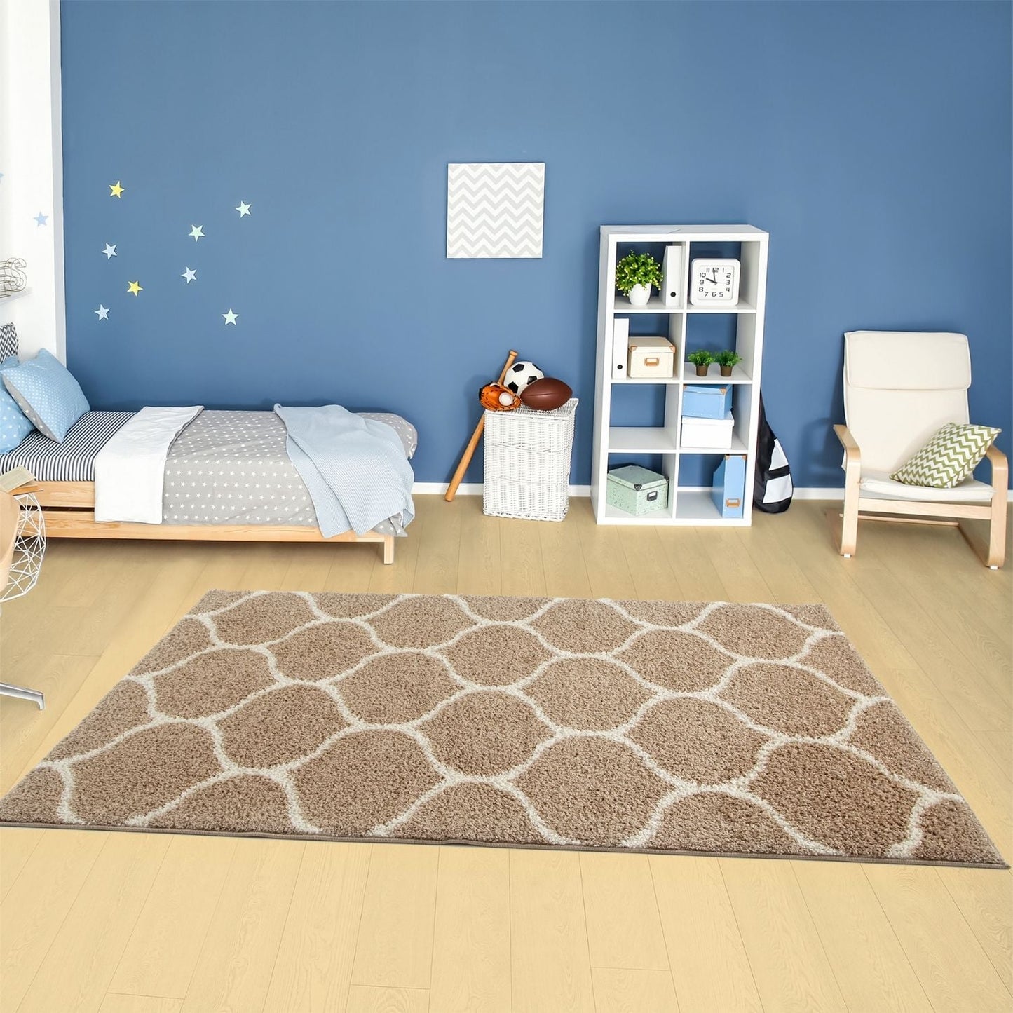 Moroccan Beige Shaggy Rug | 620