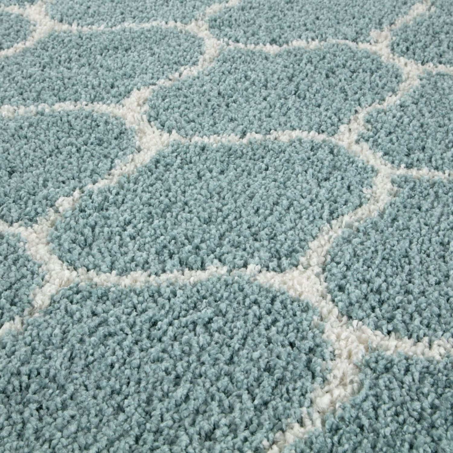 Moroccan Duck Egg Blue Shaggy Rug | 650