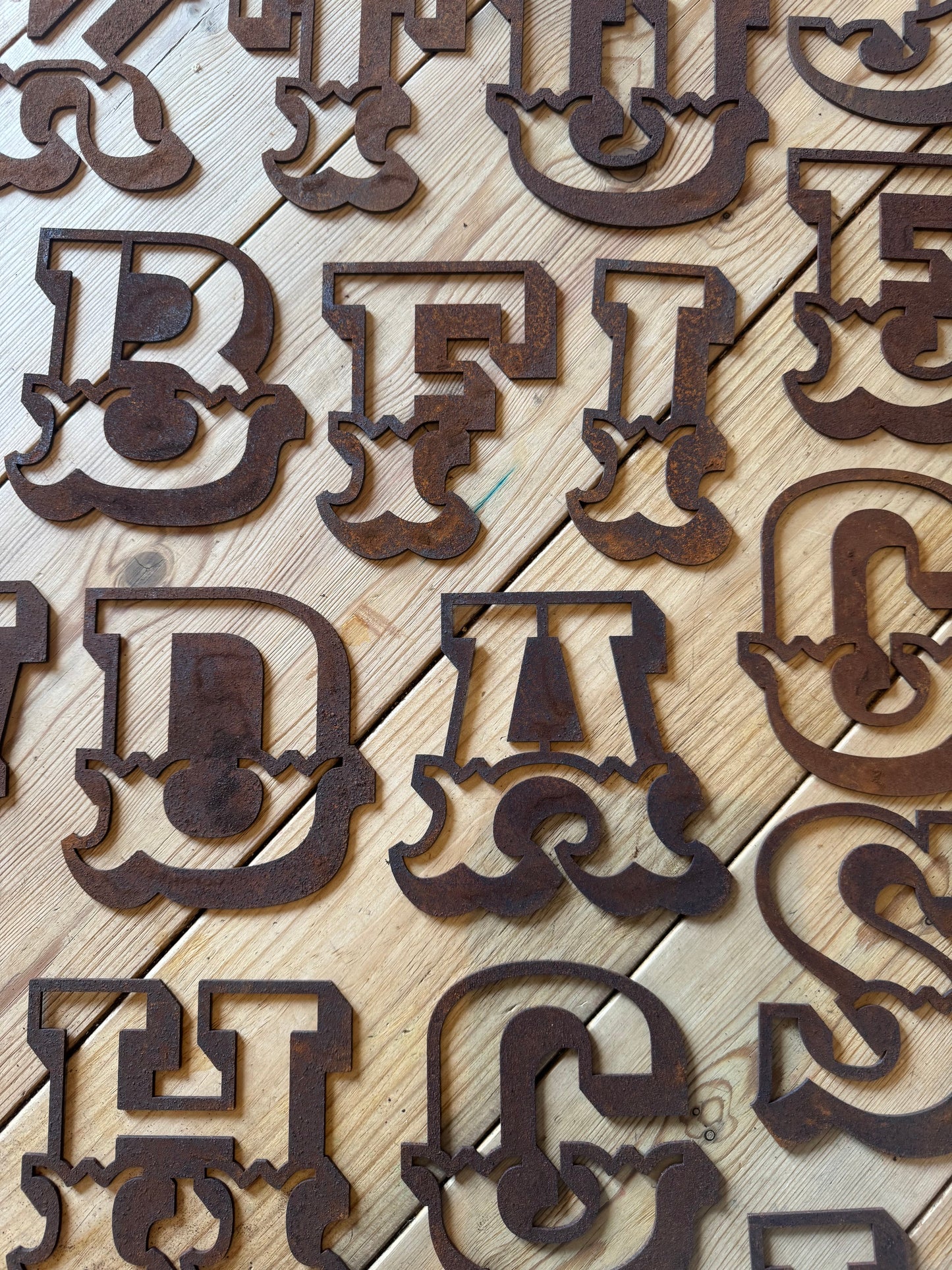 Rusty 5" Carnival Metal Letters A-Z
