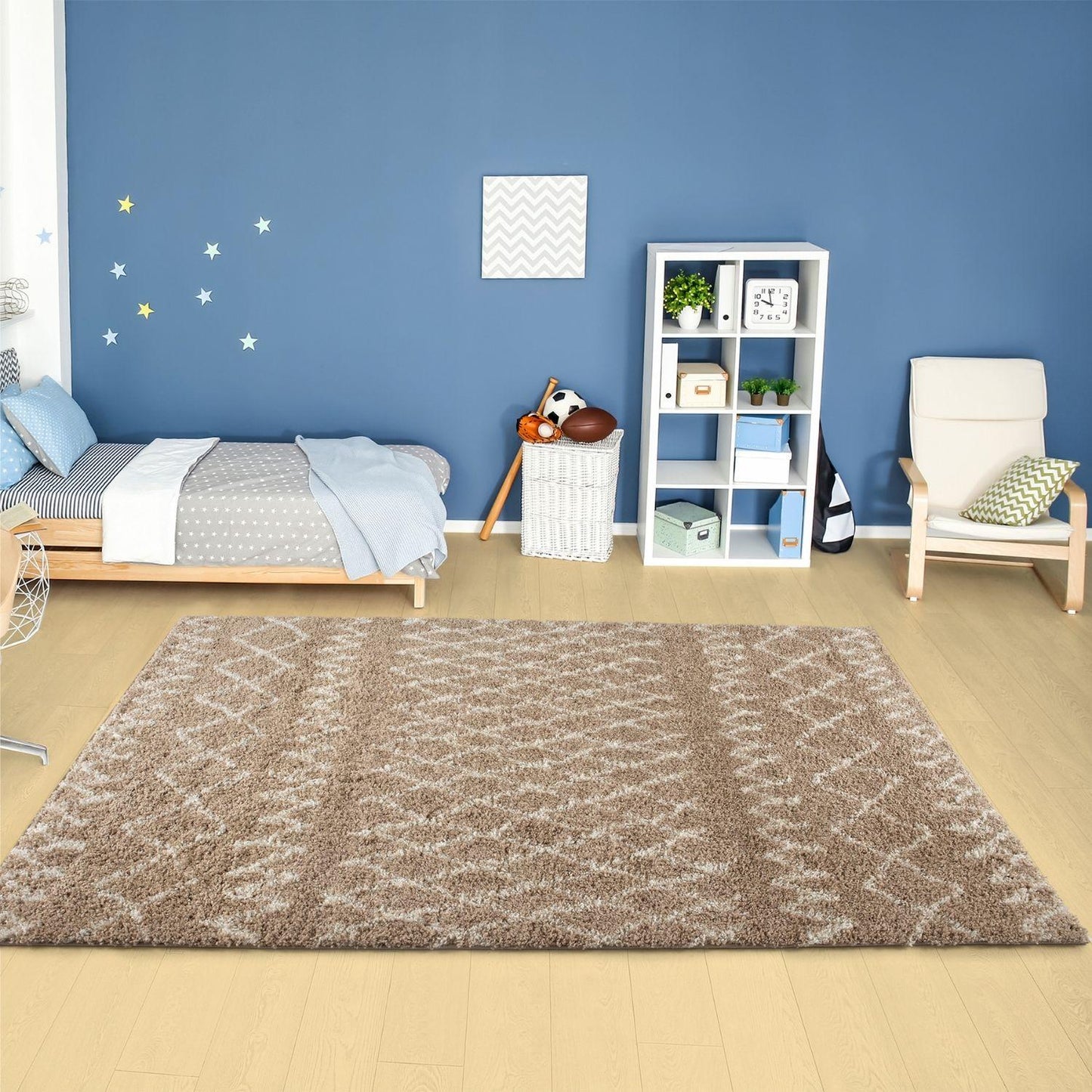 Moroccan Beige Shaggy Rug | 920