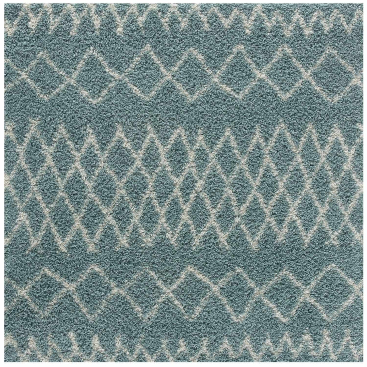 Moroccan Duck Egg Blue Shaggy Rug | 950