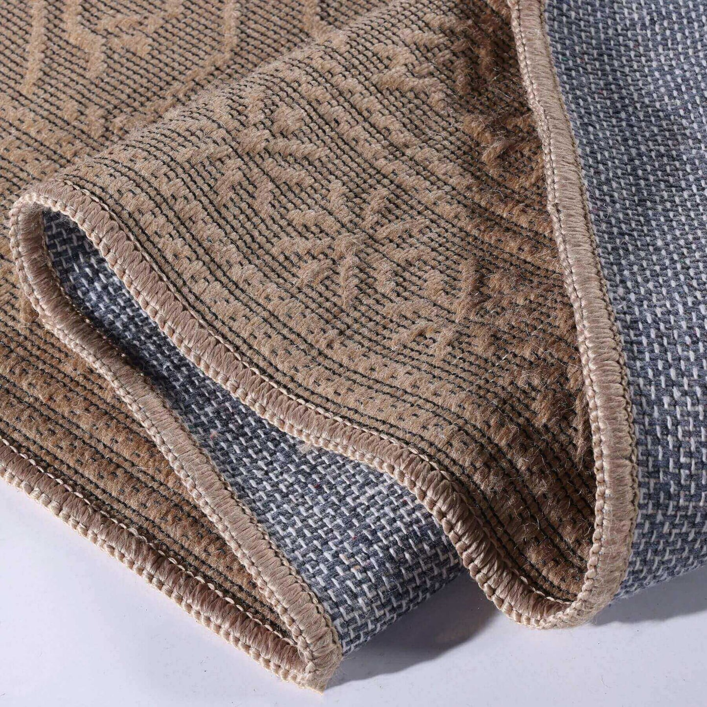 Beige Jute Looking Washable Rugs
