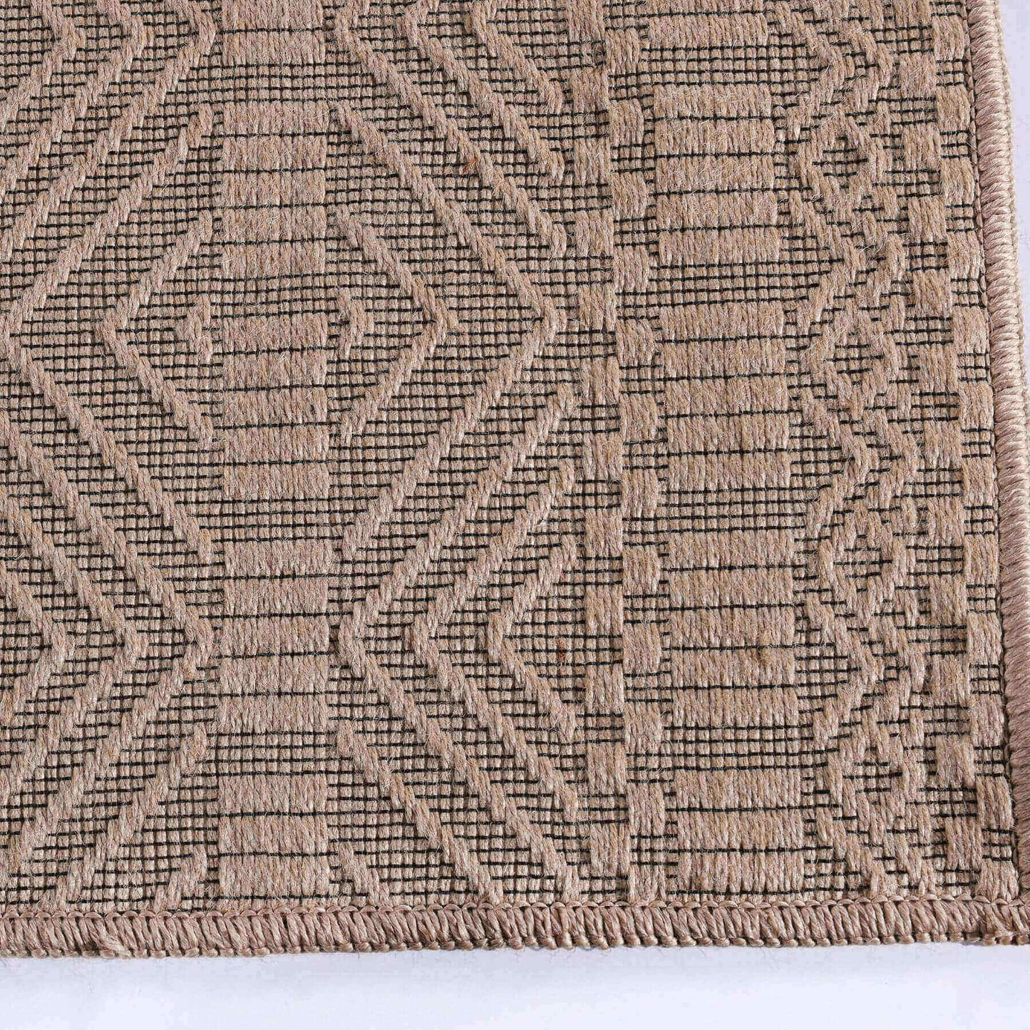 Beige Jute Looking Washable Rugs