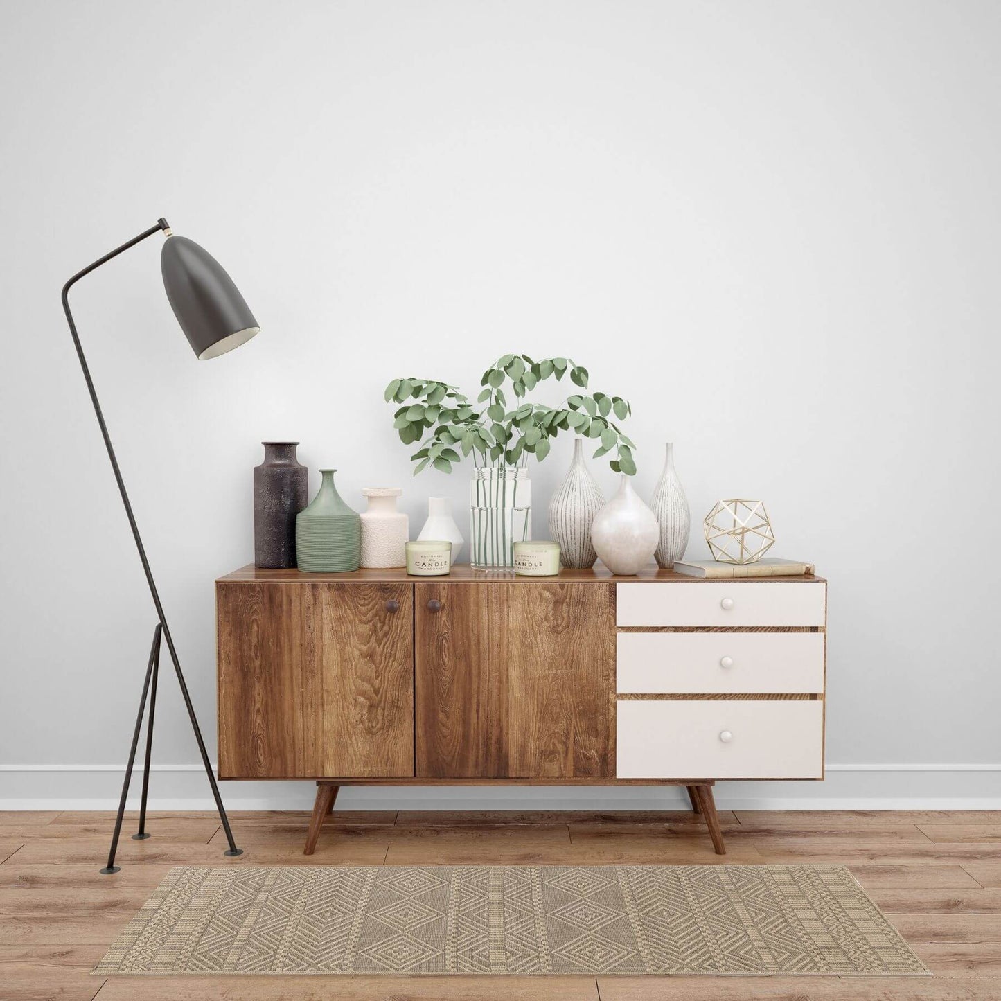 Beige Jute Looking Washable Rugs