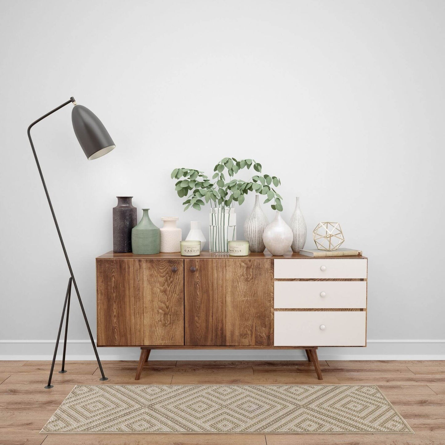 Beige Jute Looking Washable Rugs