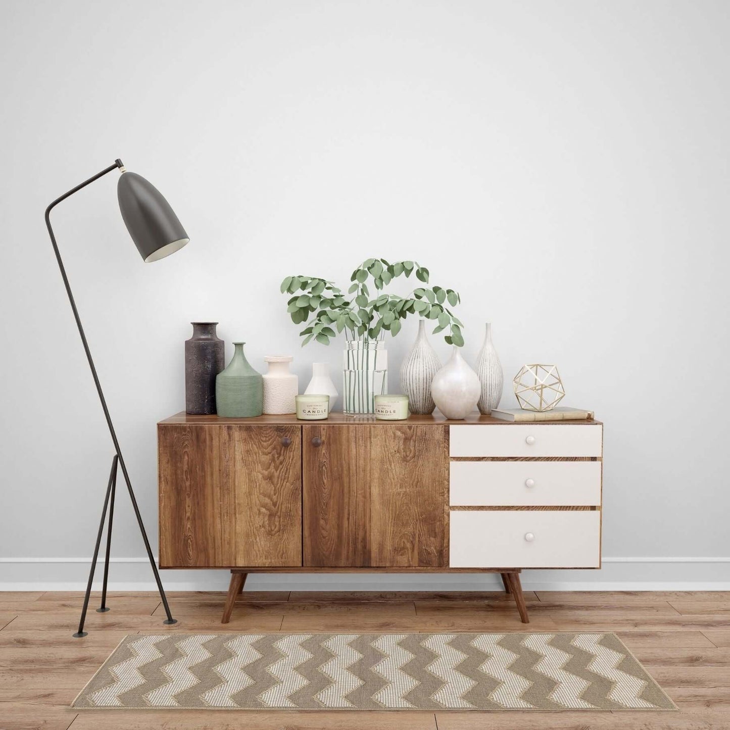 Beige Jute Looking Washable Rugs