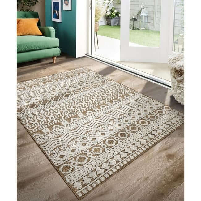 Rustic Rug Geometric Design