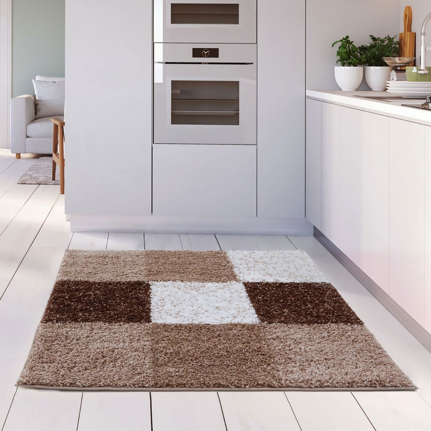 Myshaggy Geometric Brown Rug