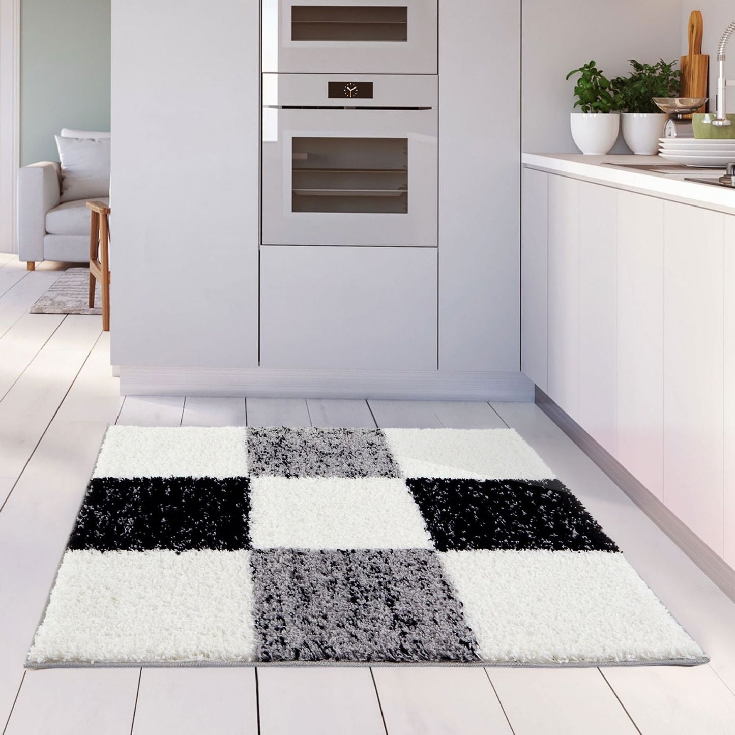 Myshaggy Geometric Grey Rug