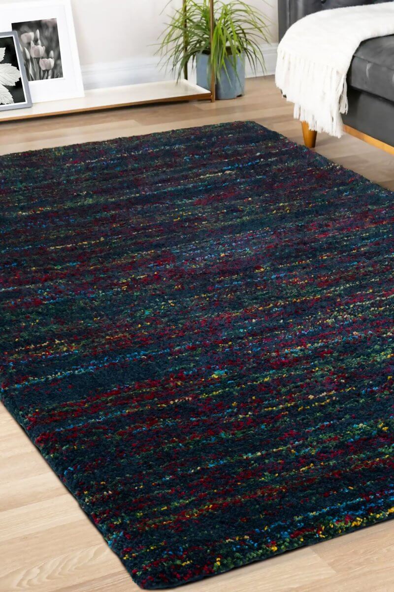 Noble Sherpa Rug – Blue and Red Colours