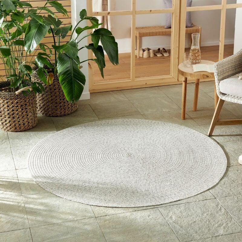 Indoor Outdoor Trenzado Rug – Bordered Plain Design