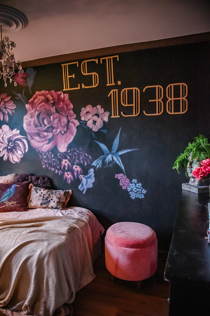 Gold Distressed 5" or 12" Art Deco Lettering A-Z 0-9