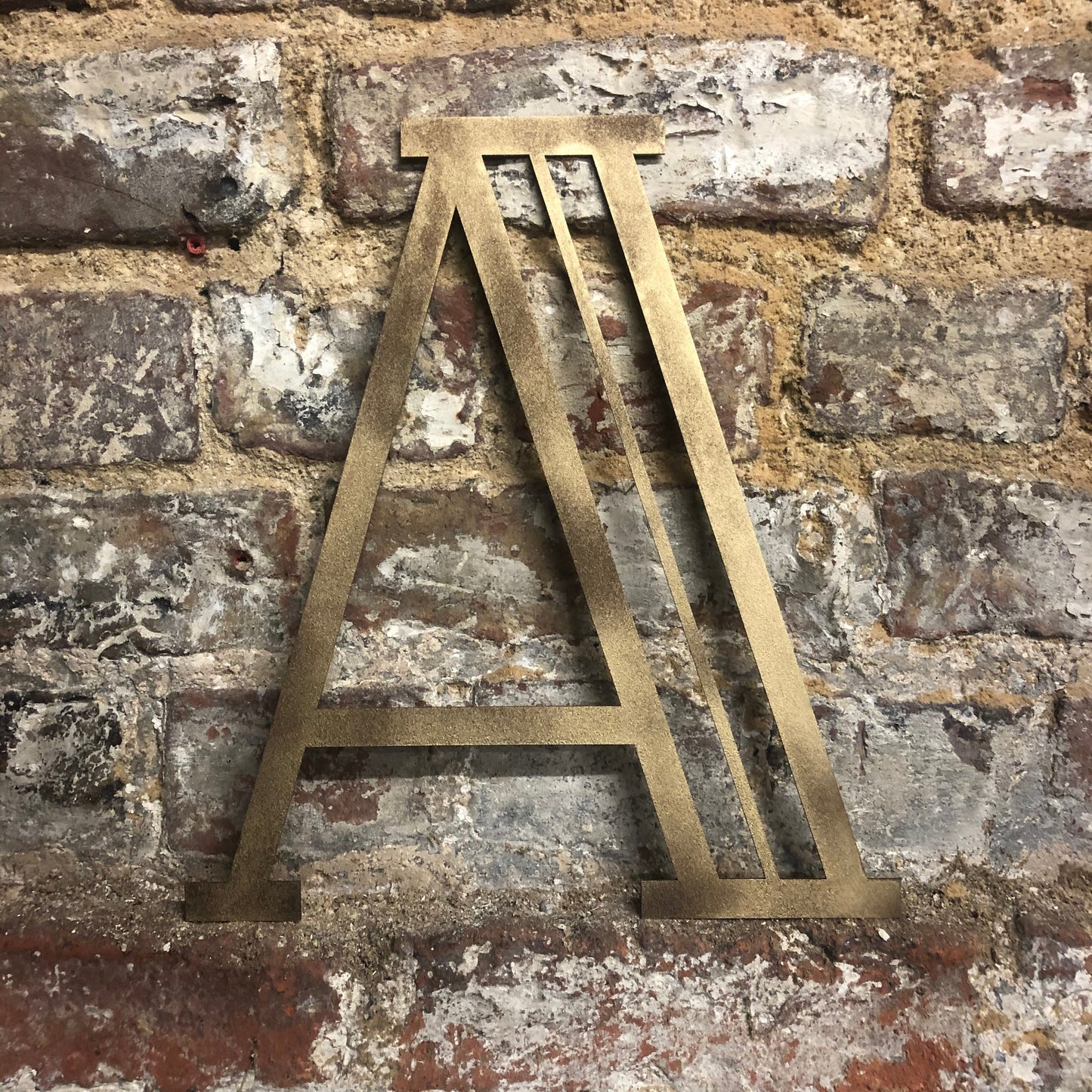 Gold Distressed 5" or 12" Art Deco Lettering A-Z 0-9