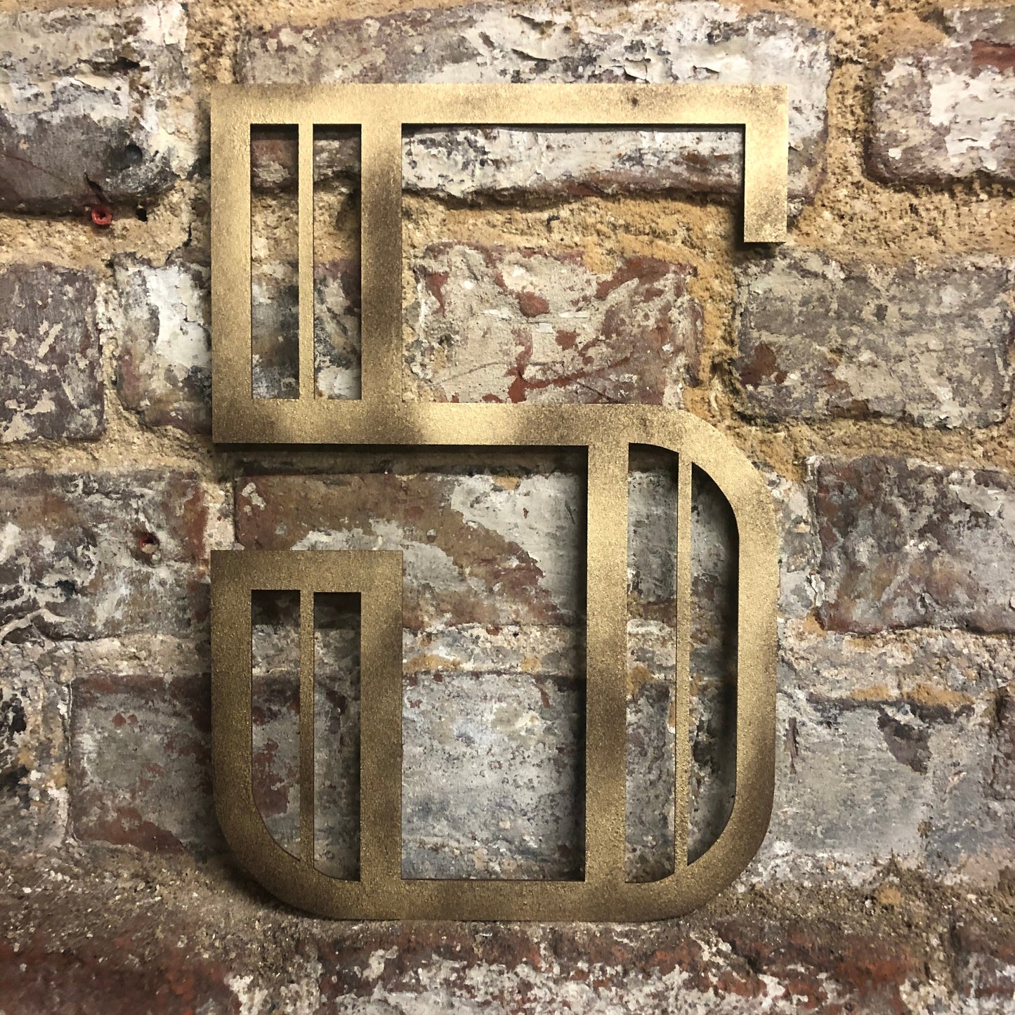 Gold Distressed 5" or 12" Art Deco Lettering A-Z 0-9