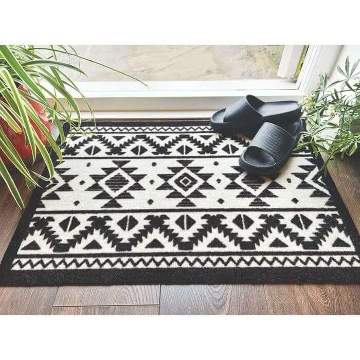 Abstract Washable Mat and Runner